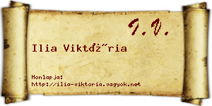 Ilia Viktória névjegykártya
